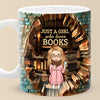 Just A Girl With A Heart Full Of Stories - Personalized Custom Mug - Christmas Gift For Book Lovers