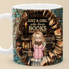 Just A Girl With A Heart Full Of Stories - Personalized Custom Mug - Christmas Gift For Book Lovers