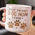 Custom Name Dog Mom Gifts - Personalized Marble Mug