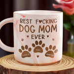 Custom Name Dog Mom Gifts - Personalized Marble Mug