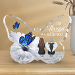 Custom Name Memorial Butterfly Gifts for Mom - Personalized Shaped Acrylic Plaque