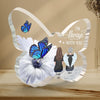 Your Memory Is A Treasure That Will Never Fade - Memorial Personalized Custom Heart Shaped Acrylic Plaque - Sympathy Gift For Family Members