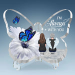 Custom Name Memorial Butterfly Gifts for Mom - Personalized Shaped Acrylic Plaque
