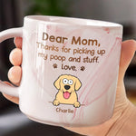 Custom Name Dog Mom Gifts - Personalized Marble Mug