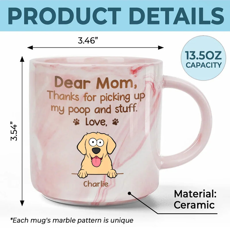 Paws Off My Secrets - Dog & Cat Personalized Custom Marble Mug - Christmas Gift For Pet Owners, Pet Lovers