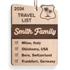 Life Is Short, But The World Is Wide - Family Personalized Custom Ornament - Wood Custom Shaped - Christmas Gift For Family, Adventure, Travel Lovers
