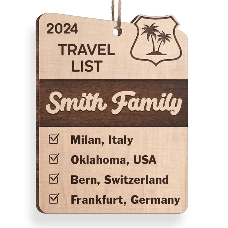 Life Is Short, But The World Is Wide - Family Personalized Custom Ornament - Wood Custom Shaped - Christmas Gift For Family, Adventure, Travel Lovers