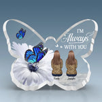 Custom Name Memorial Butterfly Gifts for Mom - Personalized Shaped Acrylic Plaque