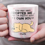 Custom Name Funny Dog Adoption Gifts - Personalized Marble Mug
