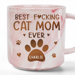 Custom Name Dog Mom Gifts - Personalized Marble Mug