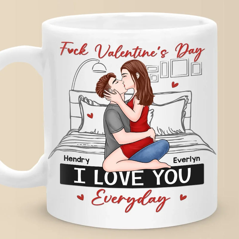 I Love You More Than Chocolate - Couple Personalized Custom Mug - Valentine Gift For Husband Wife, Anniversary
