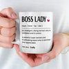 Boss Lady Vibes Only - Friend Personalized Custom Mug - Christmas Gift For Best Friends, Sisters, Family Members, Coworkers