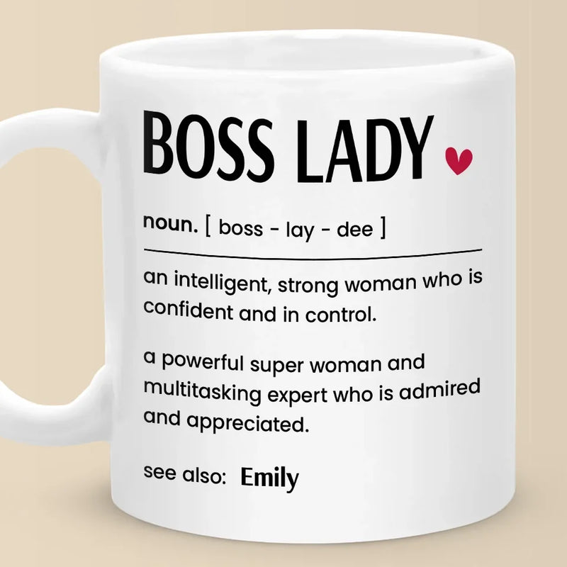 Boss Lady Vibes Only - Friend Personalized Custom Mug - Christmas Gift For Best Friends, Sisters, Family Members, Coworkers