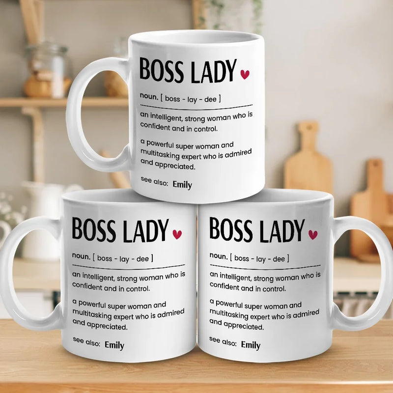 Boss Lady Vibes Only - Friend Personalized Custom Mug - Christmas Gift For Best Friends, Sisters, Family Members, Coworkers