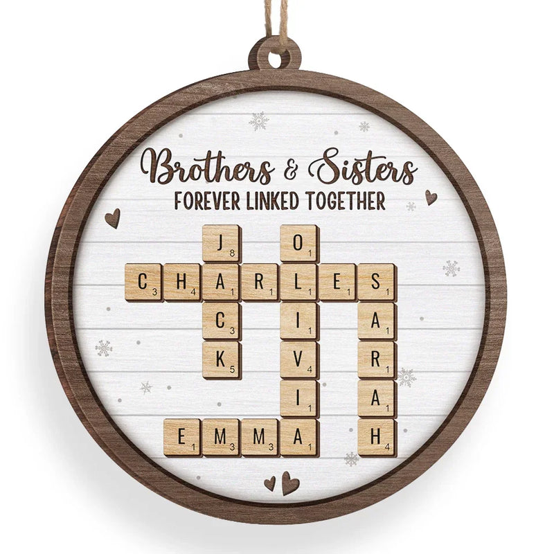 A Sibling Is The Greatest Gift Of Childhood - Family Personalized Custom Ornament - Wood Custom Shaped - New Arrival, Christmas Gift For Family Members, Siblings, Brothers, Sisters AMZ