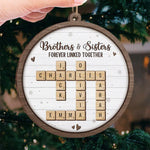 Custom Name Christmas Gifts for Brothers and Sisters - Personalized Ornament