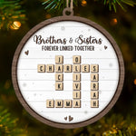 Custom Name Christmas Gifts for Brothers and Sisters - Personalized Ornament