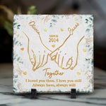 Custom Name Anniversary Love Gifts for Couples - Personalized Stone With Stand