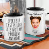 Custom Photo Not My Problem Anymore - Coworker Personalized Custom Accent Mug - Christmas Gift, Appreciation, Retirement Gift For Coworkers, Work Friends, Colleagues