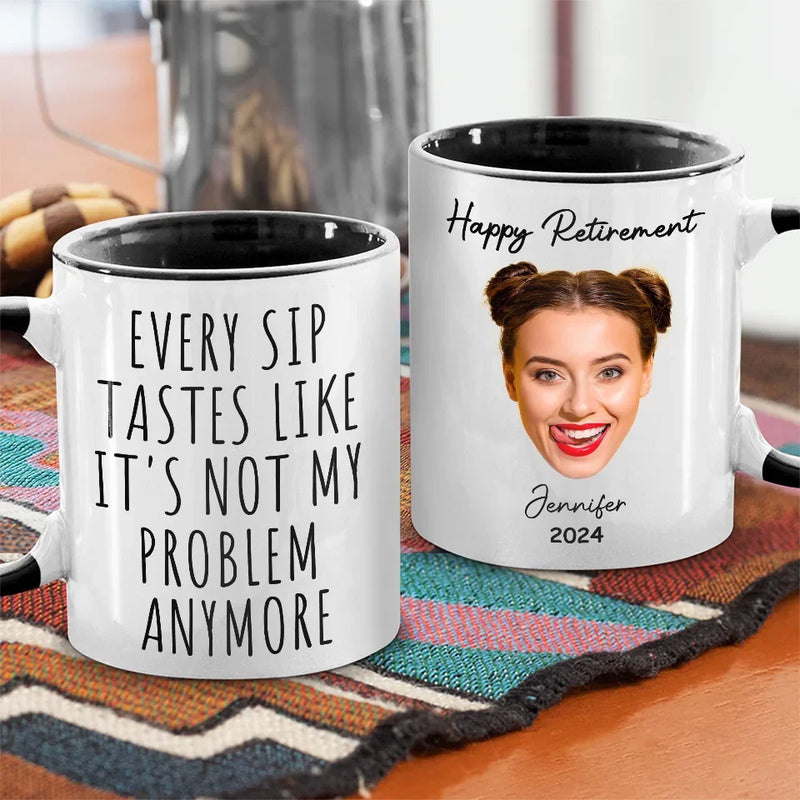 Custom Photo Retirement Gifts - Personalized Accent Mugs