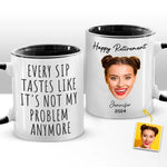 Custom Photo Retirement Gifts - Personalized Accent Mugs