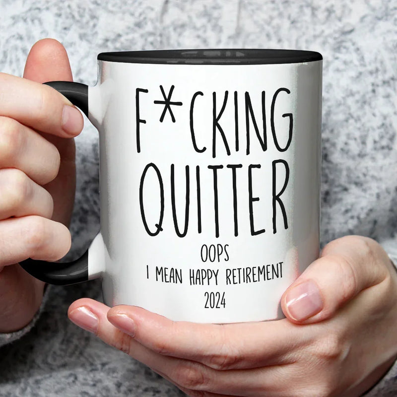 Custom Photo I Mean Happy Retirement - Coworker Personalized Custom Accent Mug - Christmas Gift, Appreciation, Retirement Gift For Coworkers, Work Friends, Colleagues