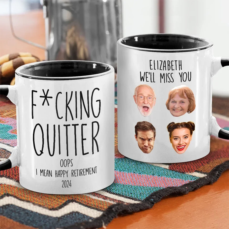 Custom Photo I Mean Happy Retirement - Coworker Personalized Custom Accent Mug - Christmas Gift, Appreciation, Retirement Gift For Coworkers, Work Friends, Colleagues