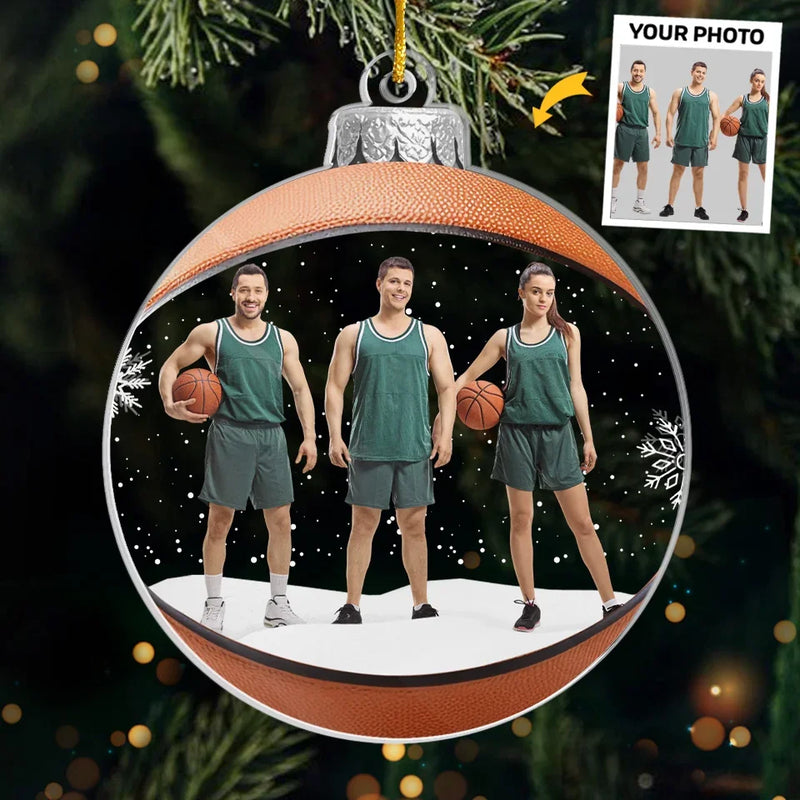 Custom Photo Basketball Is Not Just A Game, It’s A Way Of Life - Sport Personalized Custom Ornament - Acrylic Custom Shaped - Christmas Gift For Sport Lovers, Sport Players