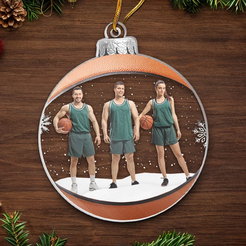 Custom Photo Basketball Is Not Just A Game, It’s A Way Of Life - Sport Personalized Custom Ornament - Acrylic Custom Shaped - Christmas Gift For Sport Lovers, Sport Players