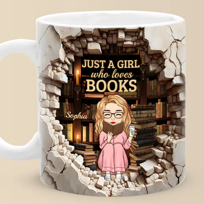 Custom Name Book Lover Library Gifts - Personalized Mug