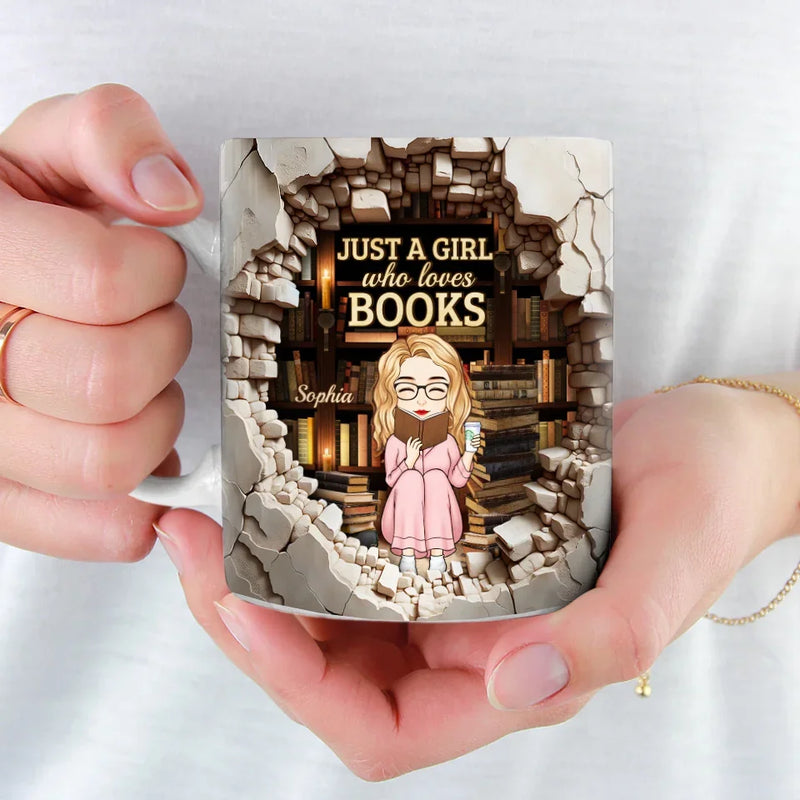 Custom Name Book Lover Library Gifts - Personalized Mug