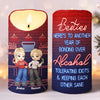 Life Is Better With Friends - Bestie Personalized Custom LED Candle - Christmas Gift For Best Friends, BFF, Sisters
