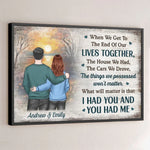 Custom Name Romantic Couple Gifts - Personalized Poster