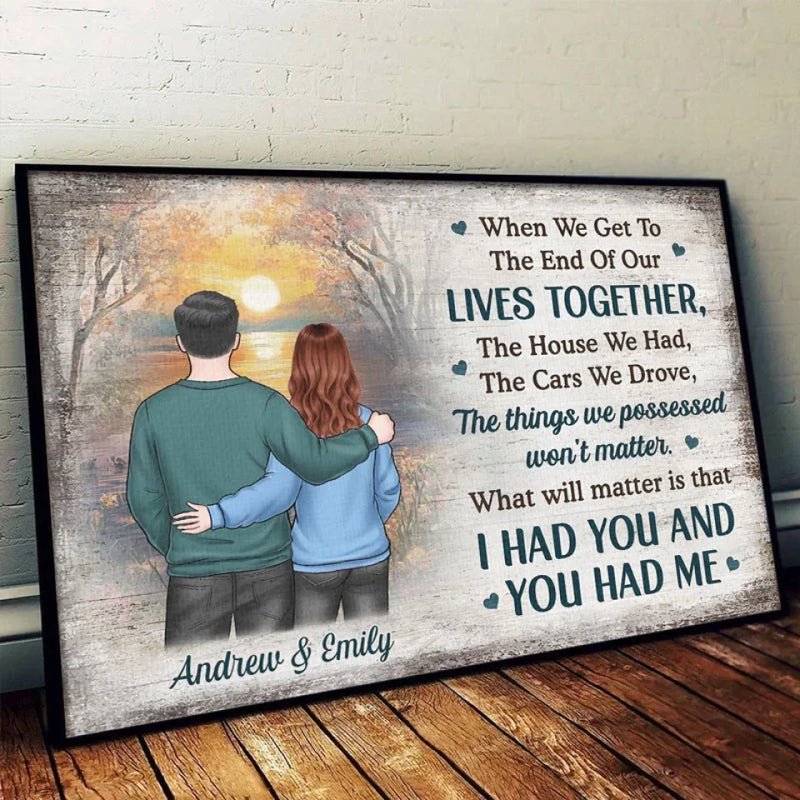 Custom Name Romantic Couple Gifts - Personalized Poster