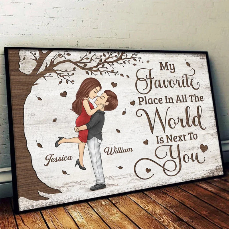 My Smile Is Yours - Couple Personalized Custom Horizontal Poster - Gift For Husband Wife, Anniversary