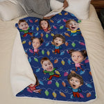 Custom Photo Christmas Gifts for Kids - Personalized Blanket