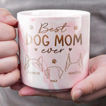 Custom Name Dog Mom Gifts for Dog Lovers - Personalized Marble Mug