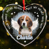 Custom Photo Always By Our Side - Memorial Personalized Custom Heart Glass Ornament - Sympathy Gift, Christmas Gift For Pet Owners, Pet Lovers