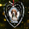 Custom Photo Always By Our Side - Memorial Personalized Custom Heart Glass Ornament - Sympathy Gift, Christmas Gift For Pet Owners, Pet Lovers
