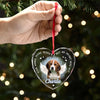Custom Photo Always By Our Side - Memorial Personalized Custom Heart Glass Ornament - Sympathy Gift, Christmas Gift For Pet Owners, Pet Lovers