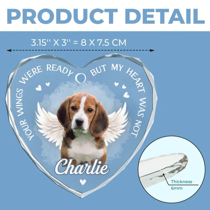 Custom Photo Always By Our Side - Memorial Personalized Custom Heart Glass Ornament - Sympathy Gift, Christmas Gift For Pet Owners, Pet Lovers