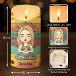 Custom Name Peace Love Light Gifts for Women - Personalized LED Candle