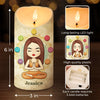 I'm Mostly Peace, Love And Light - Yoga Personalized Custom LED Candle - Christmas Gift For Yoga Lovers