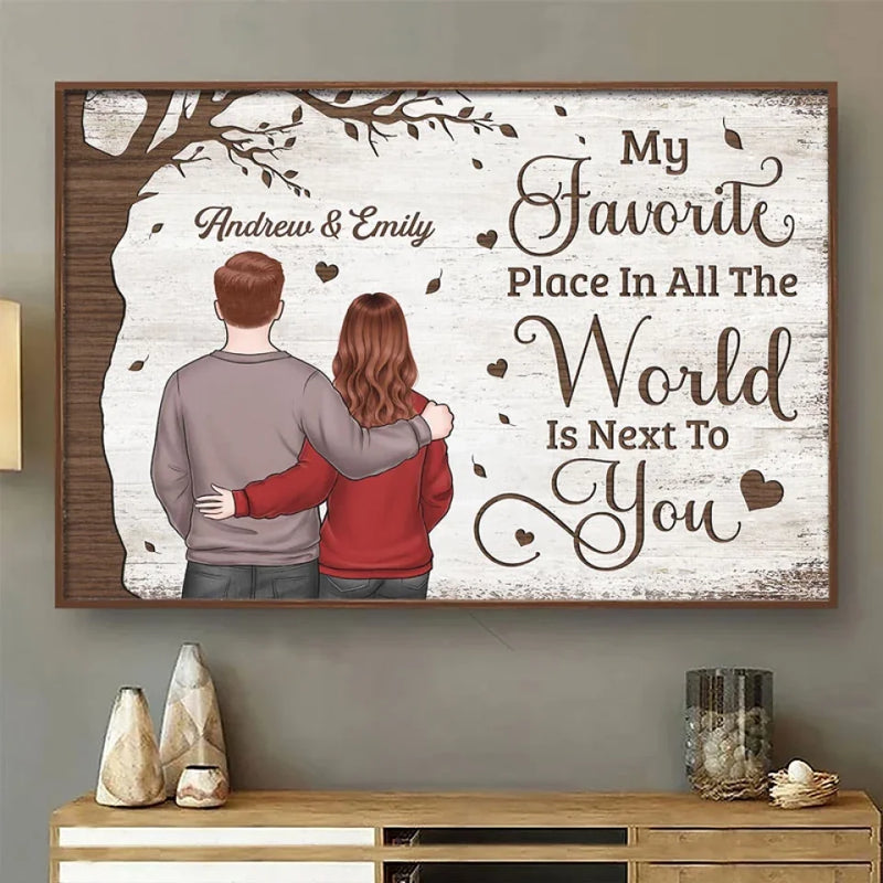 Custom Name Romantic Couple Gifts - Personalized Poster