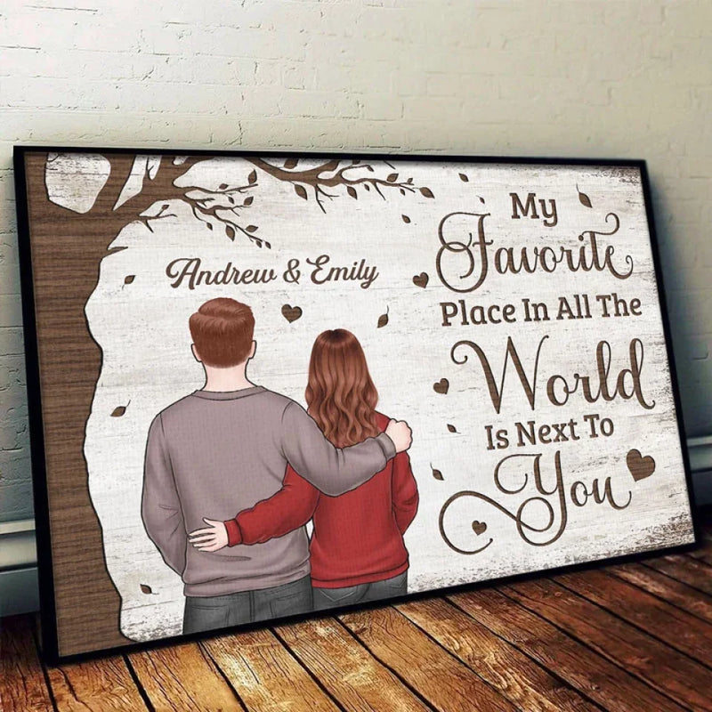 One Love, One Heart, One Destiny - Couple Personalized Custom Horizontal Poster - Christmas Gift For Husband Wife, Anniversary