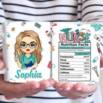 Custom Name Nurse Nutrition Facts Gifts - Personalized Mugs