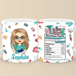 Custom Name Nurse Nutrition Facts Gifts - Personalized Mugs