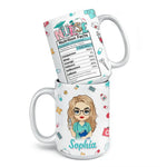Custom Name Nurse Nutrition Facts Gifts - Personalized Mugs