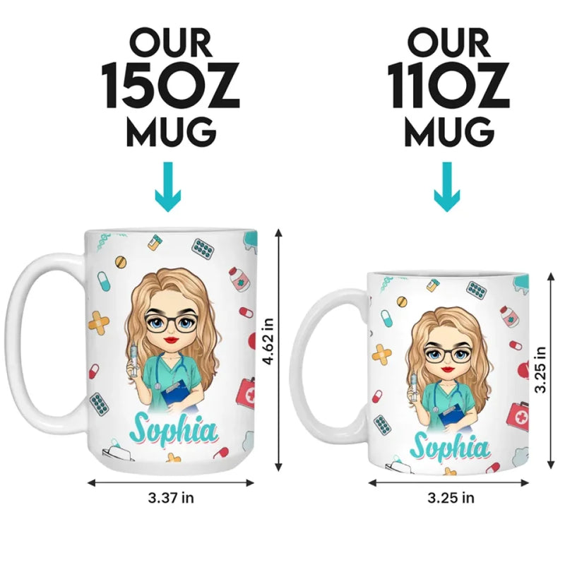 Custom Name Nurse Nutrition Facts Gifts - Personalized Mugs