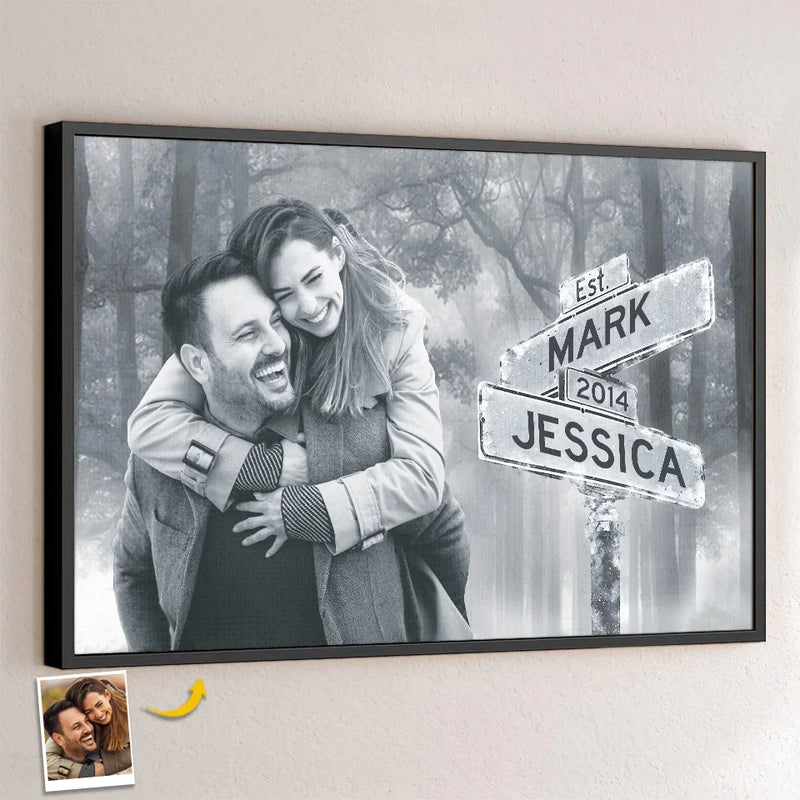Custom Photo Many Happy Years Together - Couple Personalized Custom Horizontal Poster - Gift For Husband Wife, Anniversary